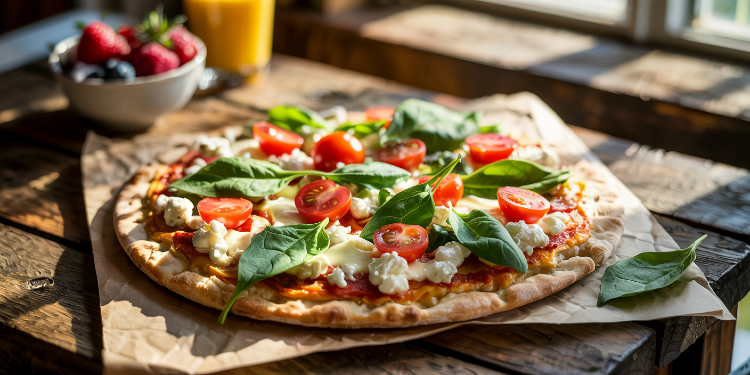 Cottage Cheese Breakfast Pizza